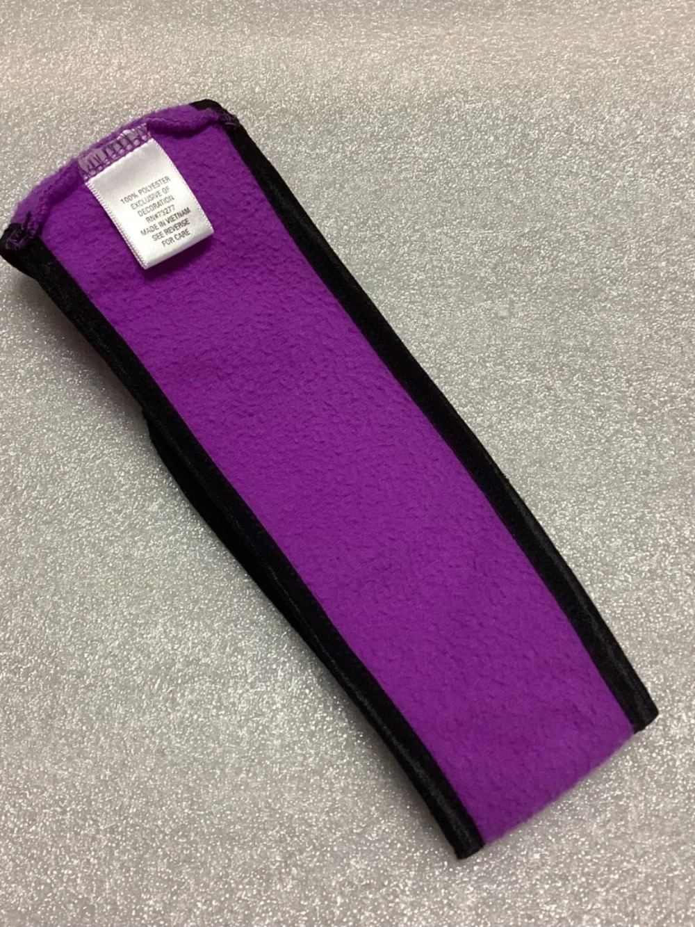 Girls Purple Silver Sparkle Fleece Headband NWOT